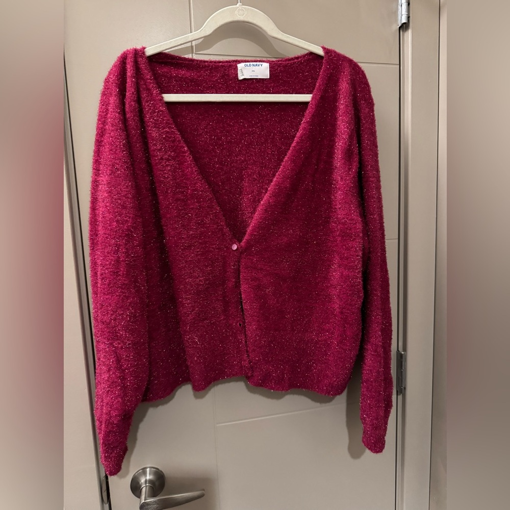 Old Navy Pink Sparkly Cardigan